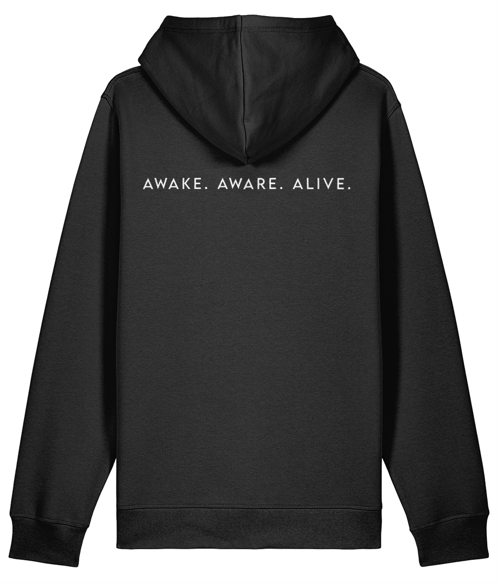 Declaration Hoodie back print in black