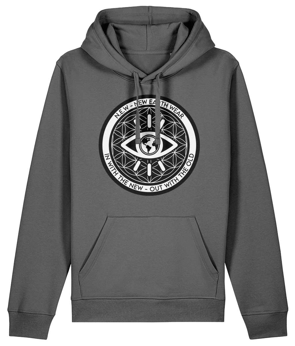 Statement Emblem Hoodie in anthracite with printed logo
